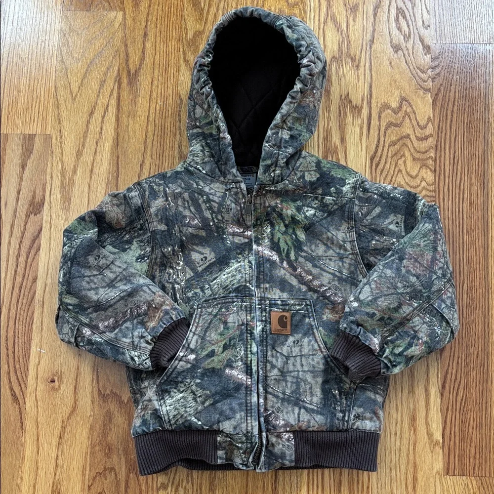 Carhartt Mossy Oak Jacket Boys Youth XS‎ X-Small 6 Camouflage Hunting Outdoors